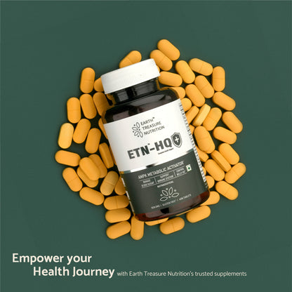 Earth Treasure Nutrition ETN-HQ AMPK Metabolic Activator - Weight Management Supplement for Men &amp; Women, Hesperidin, Berberine, Quercetin, Bromelain, 60 Veg Tablets, Antioxidant Support