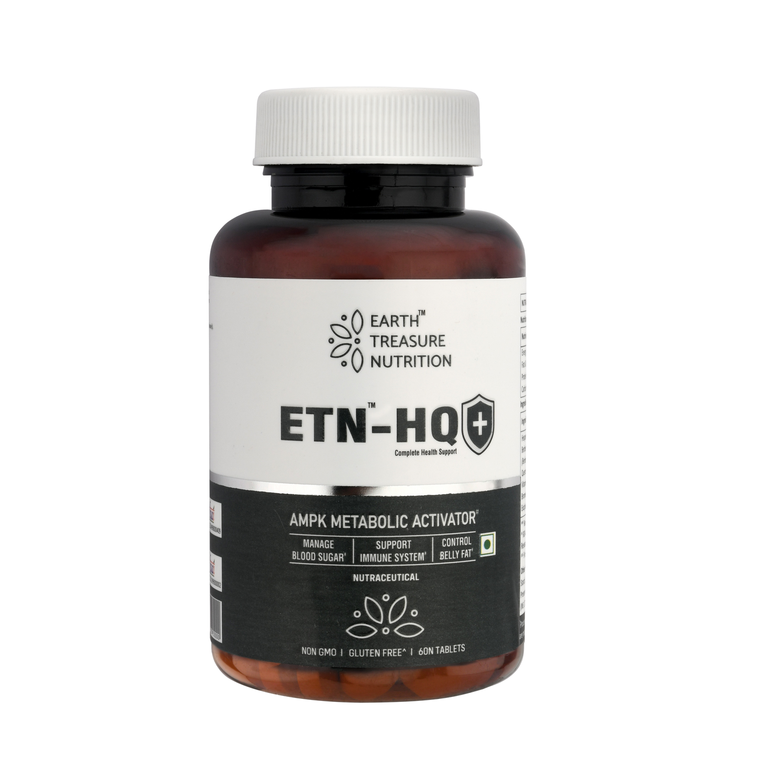 Earth Treasure Nutrition ETN-HQ AMPK Metabolic Activator - Weight Management Supplement for Men &amp; Women, Hesperidin, Berberine, Quercetin, Bromelain, 60 Veg Tablets, Antioxidant Support